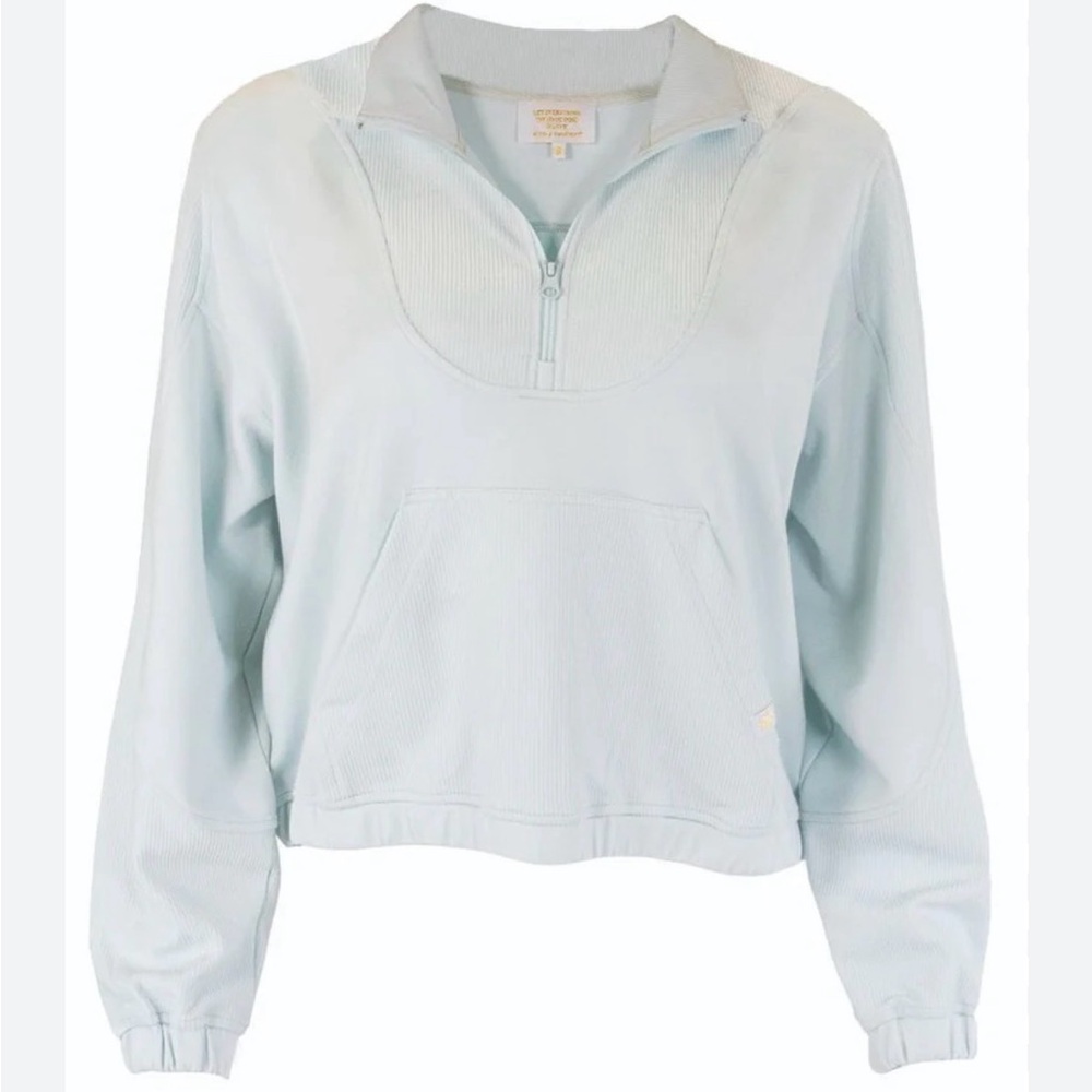 Simply Southern mint green   1/4 -Zip Sweatshirt cropped size small shirt top